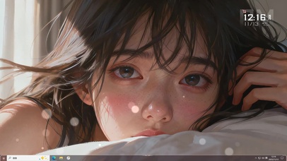 刚睡醒的少女