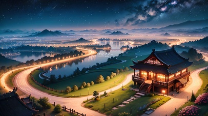 4K唯美治愈梦幻古风山水