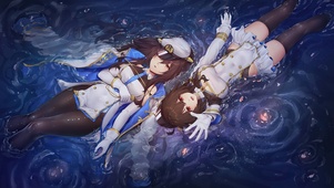 湖心落雨 涟漪少女