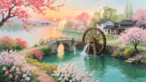 江南樱花水乡