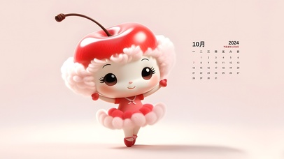 小清新樱桃小仙IP人物日历