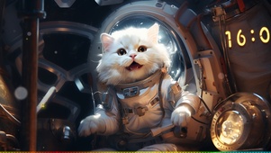 4K高清太空猫