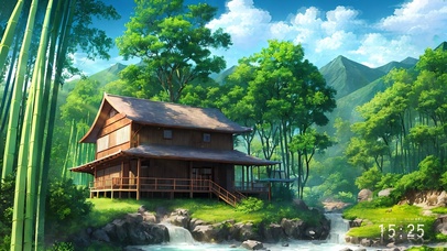 4K唯美治愈夏日森林小屋