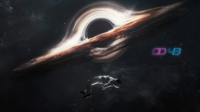 4K宇宙旋涡星云宇航员