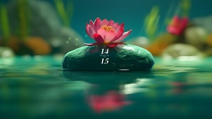 一朵清新石头莲花