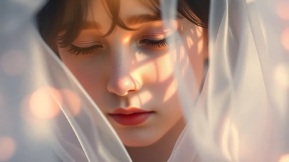 浮光掠影治愈系美女薄纱动态壁纸