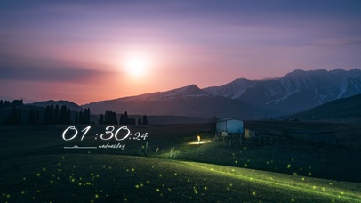 4k草原上的夕阳