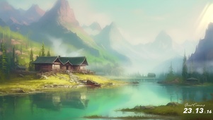 清晨小村