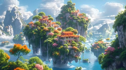 悬浮的高山小镇