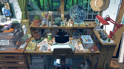 休闲学习的女孩