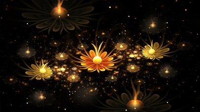 金色梦幻粒子花