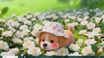 雨天小狗桌面主题