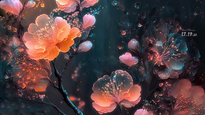 晚风拂过的水晶花