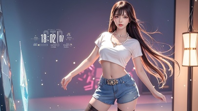 小清新长发可爱女孩