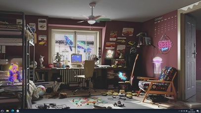 赛博朋克红白机房间主题