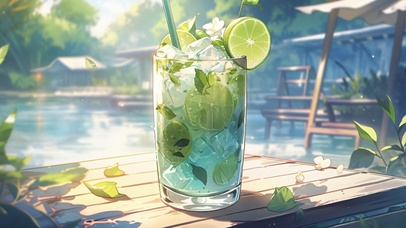 夏日冰饮小清新柠檬汁