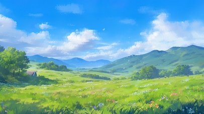 春天的高山草原