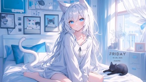 呆萌猫耳女孩