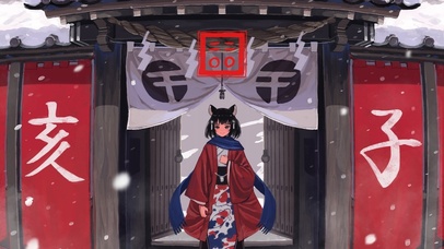 冬季新年迎春少女