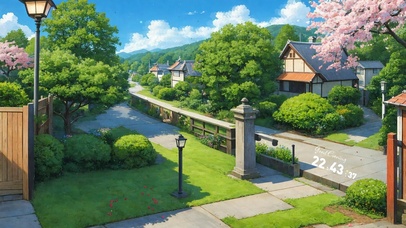 4K唯美动漫别墅小屋