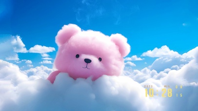 4K  可爱云朵熊