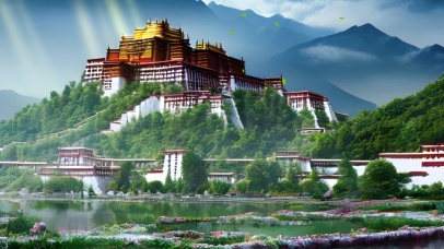 春天的布达拉宫