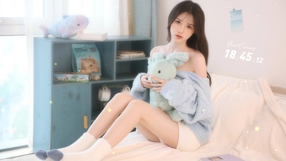 纯欲居家长发女孩