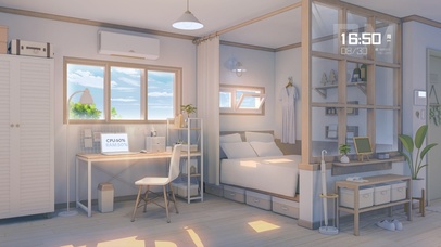 充满阳光的温馨房间