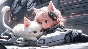 猫咪和小女孩