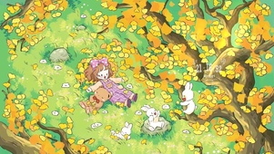 寂静山林中的秋色