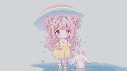 雨天外出的小可爱