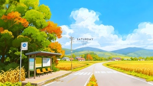 秋天的公路