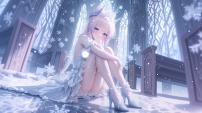 雪墨壁纸丨心海丨冰殿公主丨