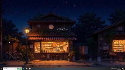 夜晚街角便利店