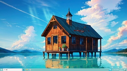 湖光水镜主题壁纸