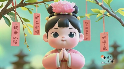 汉服萌姬蛇年祈福