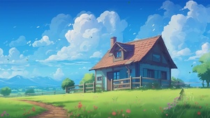 唯美治愈护眼房屋