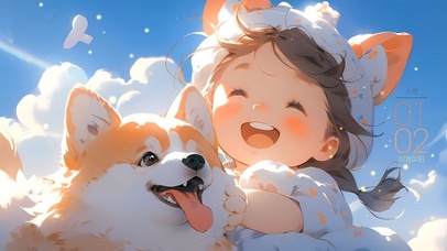 4k可爱卡通女孩