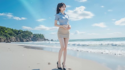 海边气质美女