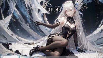 4k黑丝白毛美少女