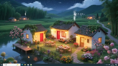 星光灿烂的夜晚