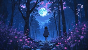唯美森林樱花