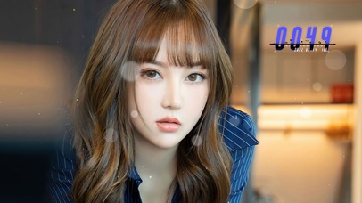 4K清纯卷发美少女-超高清