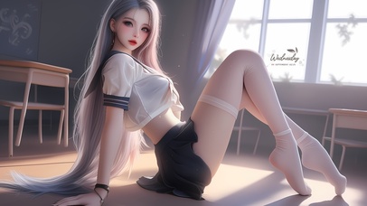 超可爱短裙女孩