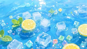 柠檬加冰解暑桌面