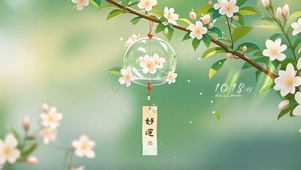 清新好运风铃