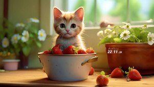 草莓猫咪