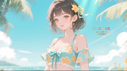 夏日泳装少女