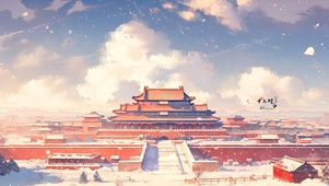 古风白云建筑