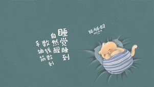睡在桌面的喵咪